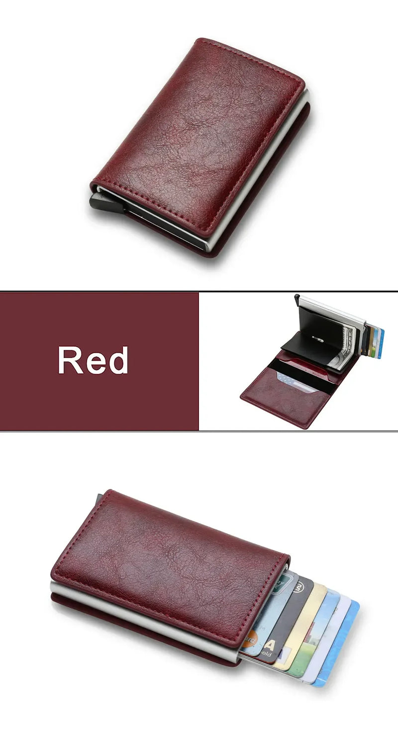 Rfid Credit Card Case Holder Men Wallets Bank Cardholder Case Small Leather Slim Thin Magic Mini Wallet Smart Minimalist Wallet