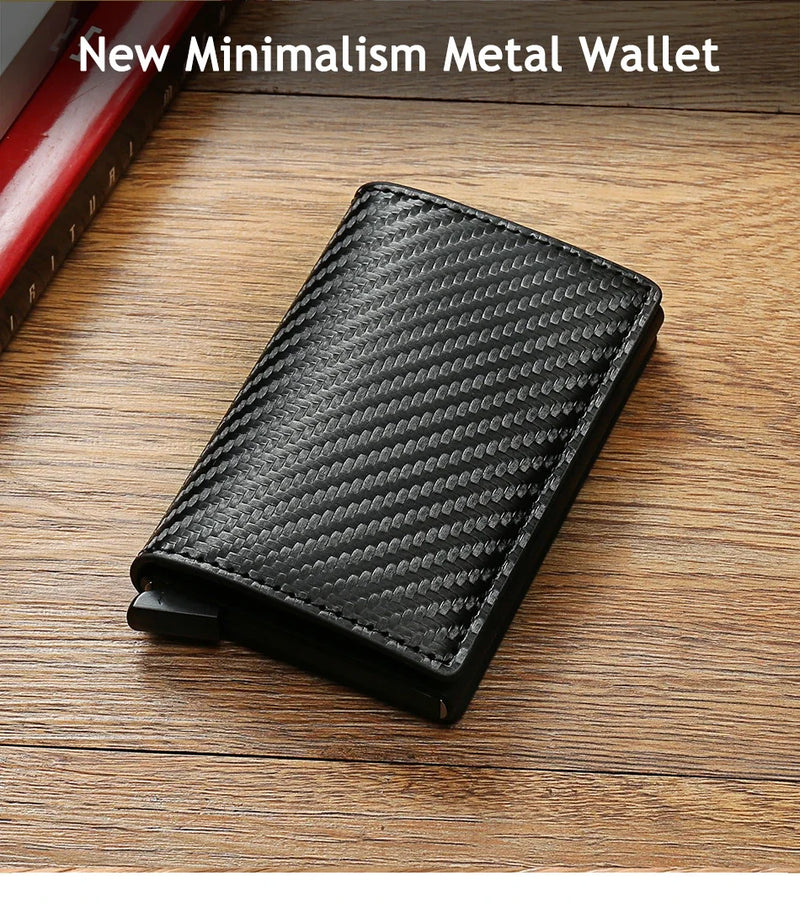 Rfid Credit Card Case Holder Men Wallets Bank Cardholder Case Small Leather Slim Thin Magic Mini Wallet Smart Minimalist Wallet