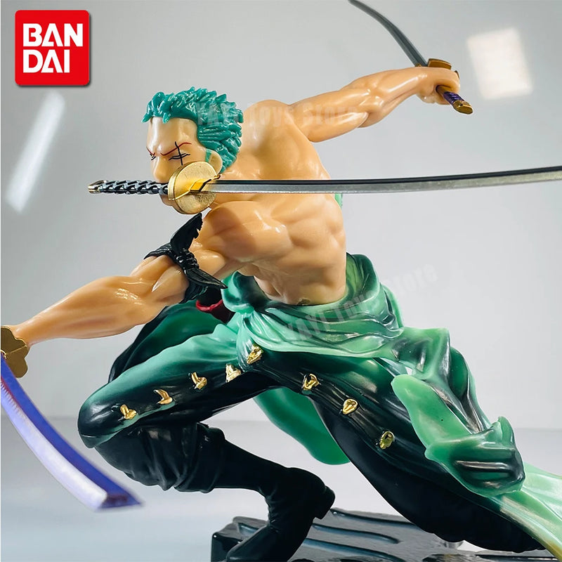 Hot One Piece 10cm Anime Figure GK Roronoa Zoro Three-blade Sa-maximum Manga Anime Statue Action Figure Collection Model Kid Toy