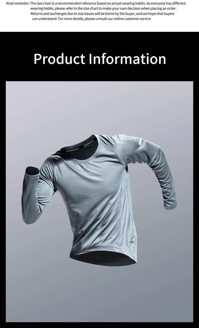 Sports T-shirt men's long-sleeved loose quick-drying casual running clothes four seasons fitness top