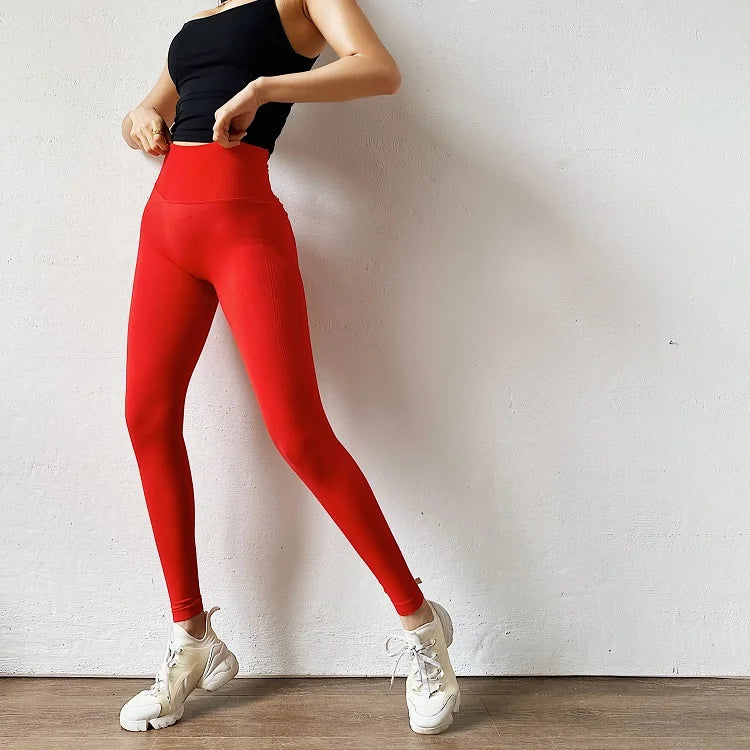 European and American seamless peach hip fitness yoga pants women's tight elastic hip lifting sweatpants hip sexy leggings