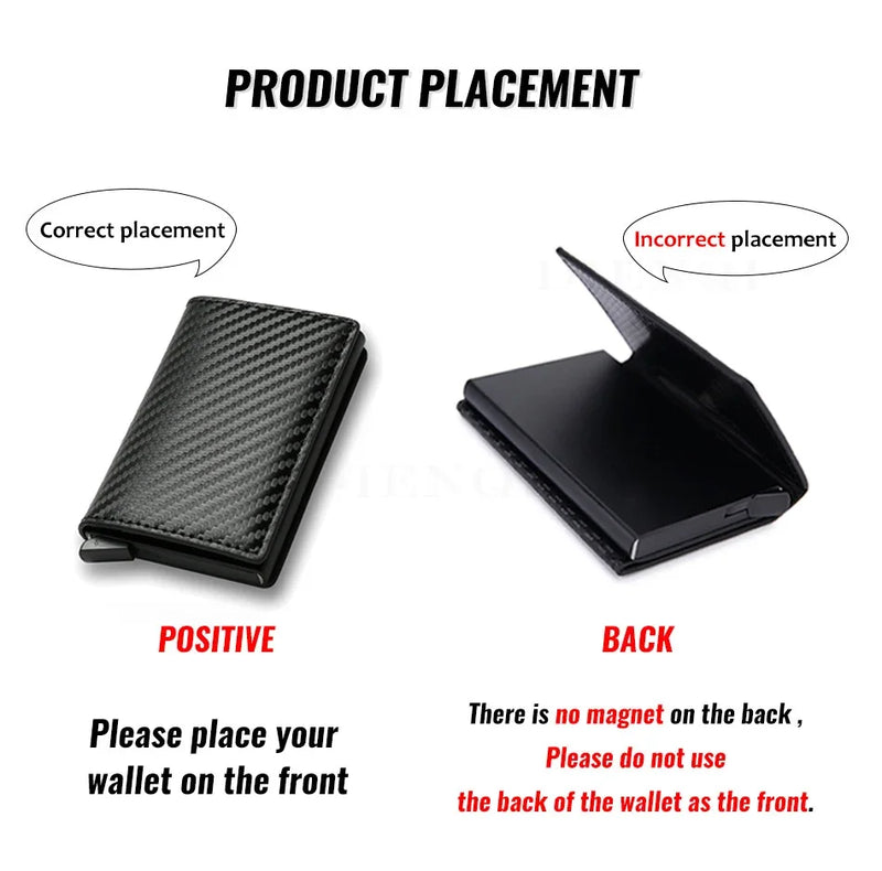 Rfid Credit Card Case Holder Men Wallets Bank Cardholder Case Small Leather Slim Thin Magic Mini Wallet Smart Minimalist Wallet