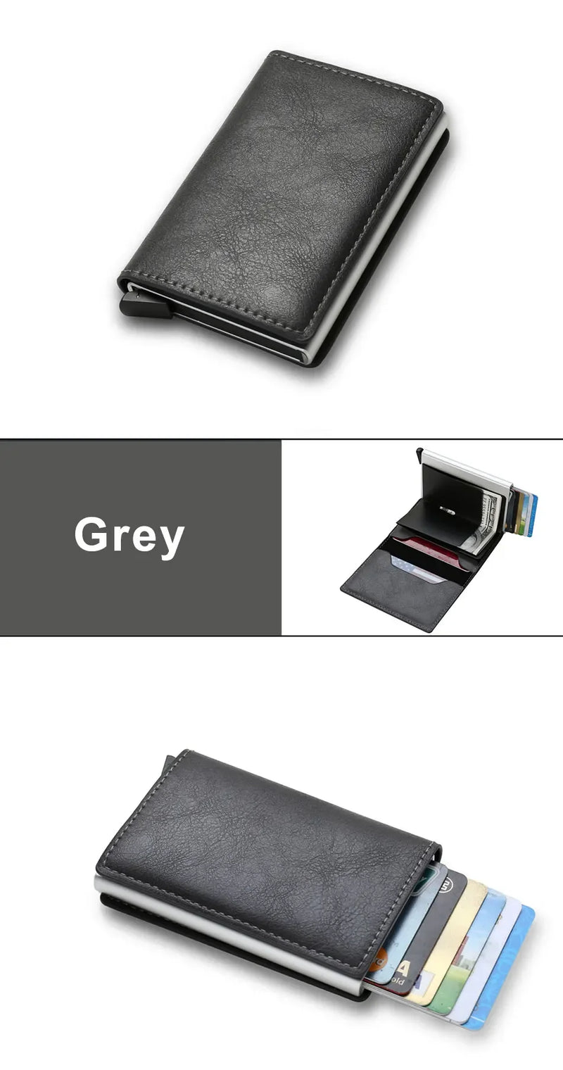 Rfid Credit Card Case Holder Men Wallets Bank Cardholder Case Small Leather Slim Thin Magic Mini Wallet Smart Minimalist Wallet