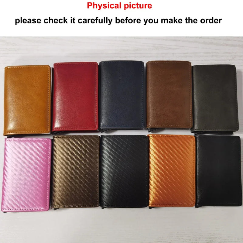 Rfid Credit Card Case Holder Men Wallets Bank Cardholder Case Small Leather Slim Thin Magic Mini Wallet Smart Minimalist Wallet