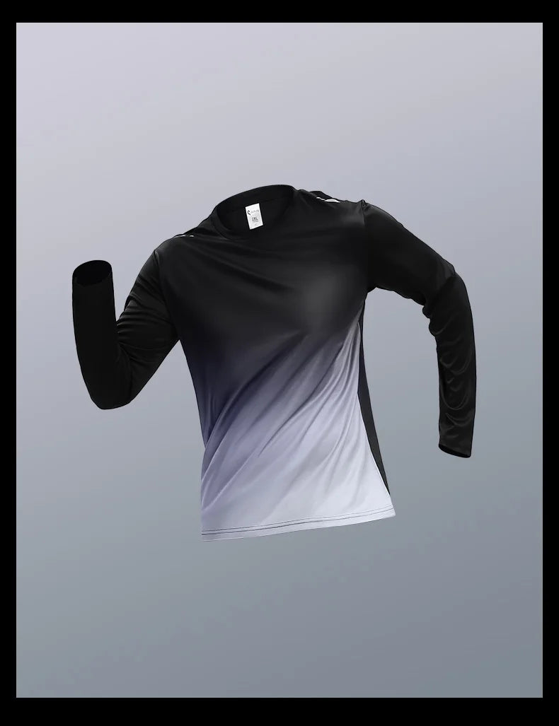 Sports T-shirt men's long-sleeved loose quick-drying casual running clothes four seasons fitness top