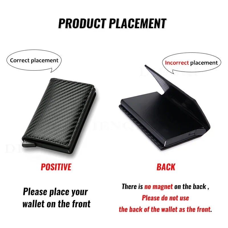 Rfid Credit Card Case Holder Men Wallets Bank Cardholder Case Small Leather Slim Thin Magic Mini Wallet Smart Minimalist Wallet