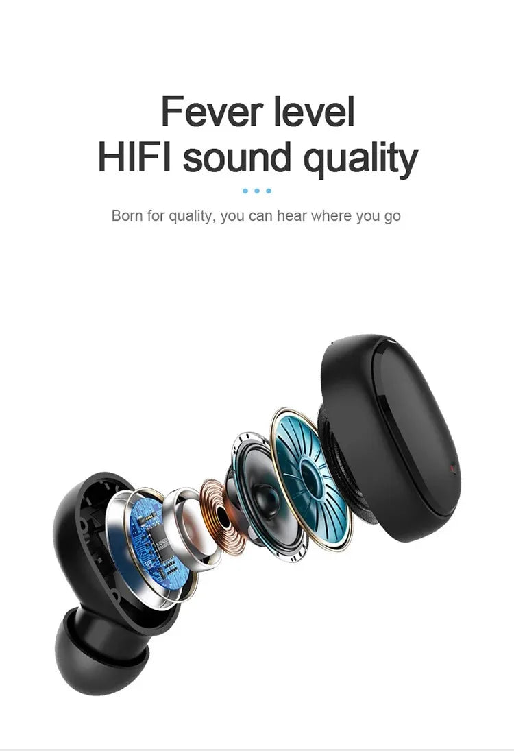 Original A6S TWS Wireless Bluetooth Headset Earphone Bluetooth Sport Inear Earbuds Headset with Mic for Xiaomi Iphone Lenovo