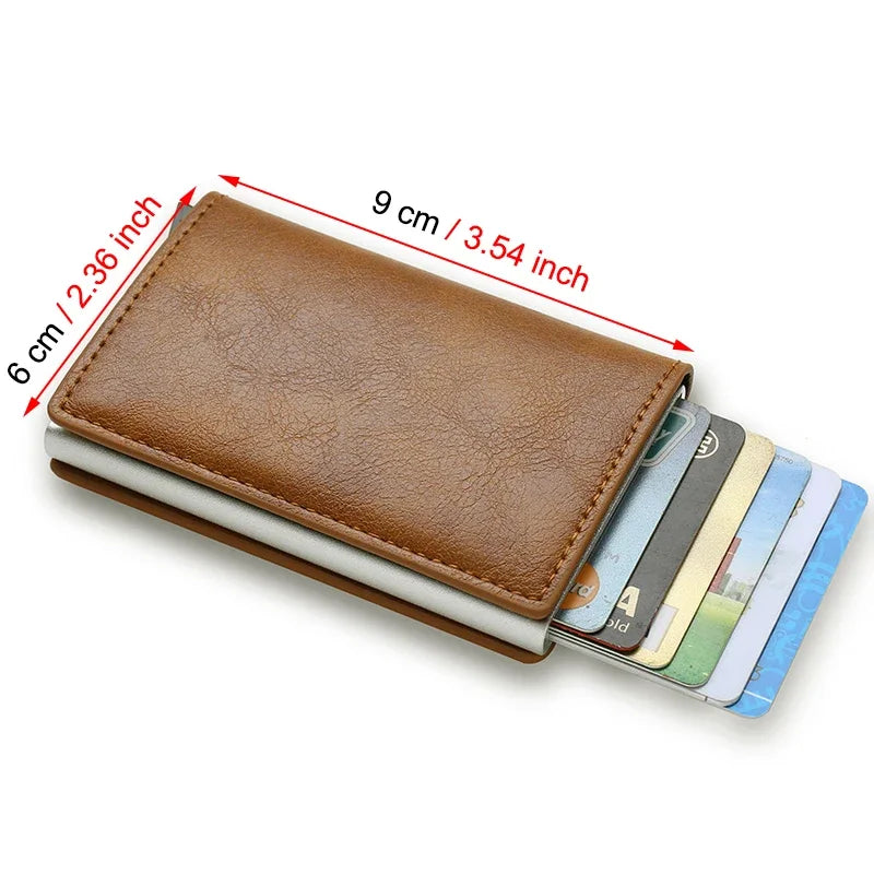 Rfid Credit Card Case Holder Men Wallets Bank Cardholder Case Small Leather Slim Thin Magic Mini Wallet Smart Minimalist Wallet